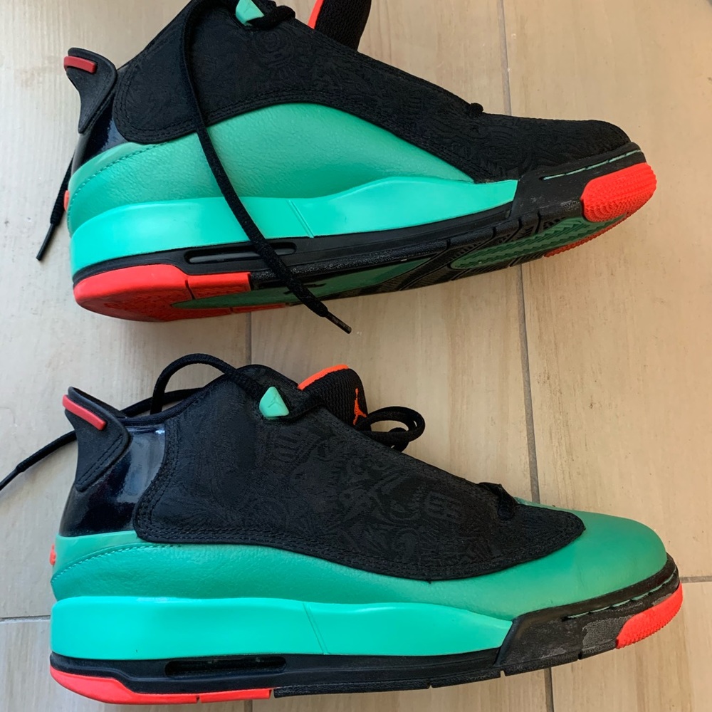 Jordan Dub Zero Black, Pink and Turquoise 7Y